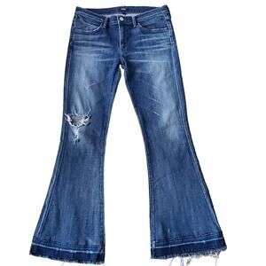 AGOLDE‎ Womens Madison 70's Ultra Flare Starwood Distressed Y2K Jeans A024B-2062